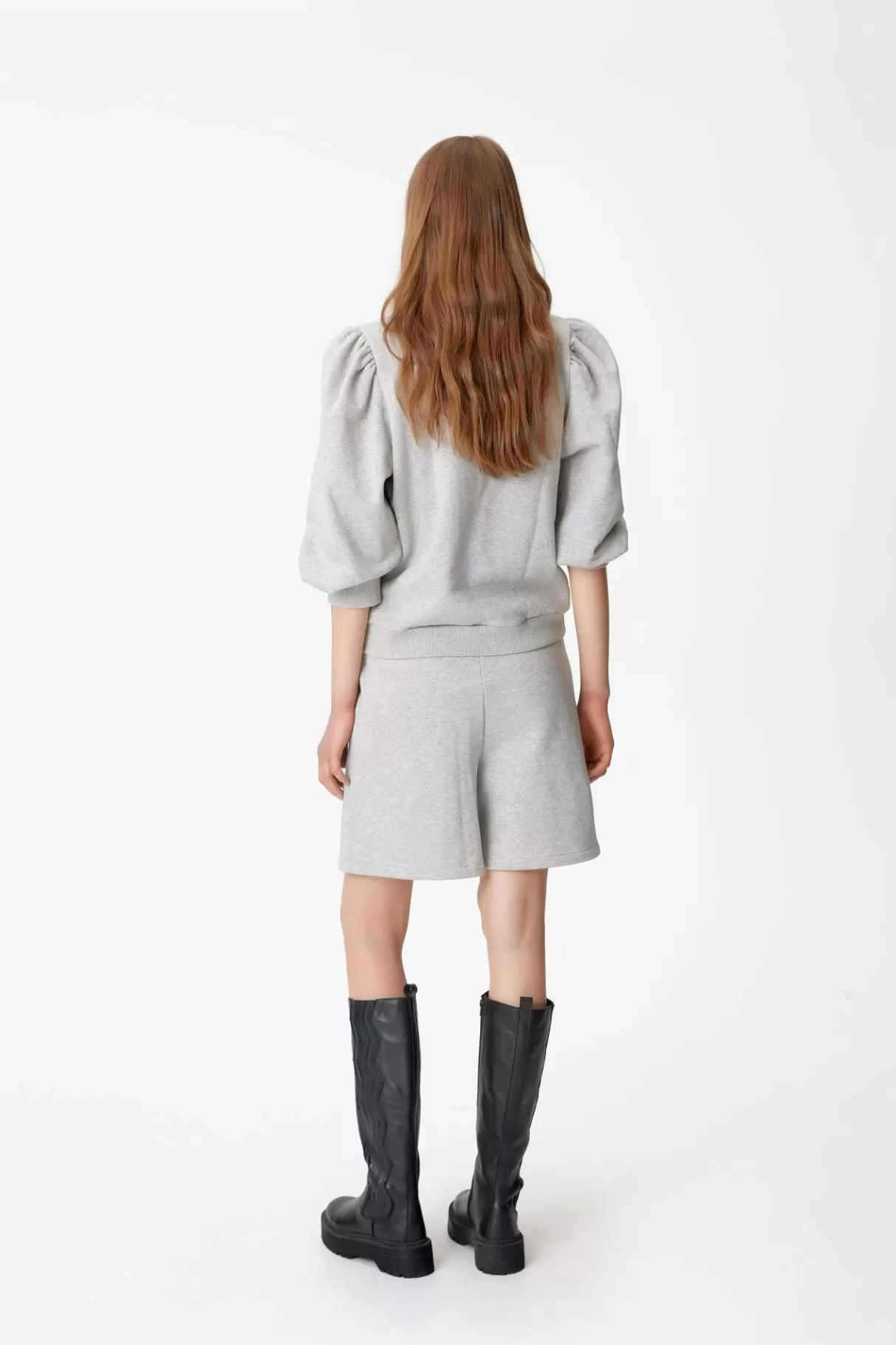 Clearance Gestuz Nankitagz Hw Shorts Light Grey Melange